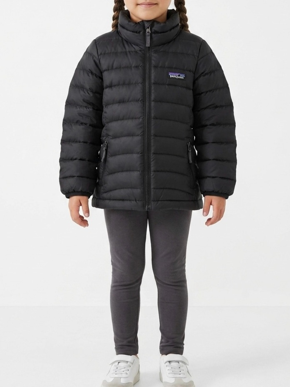 Patagonia Girls Black Down Sweater Puffer Jacket Size 5-6 Elevated Casual